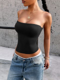 Solid Color Wrap Chest Tank Tops GZYU-K262Y0010