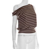 Stripe Sleeveless T Shirt GSBW-J26TP043