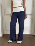 Casual Color Block Loose Pants GZYU-K26110007