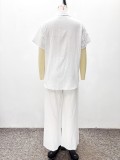 Solid Color Halt Sleeve Loose Two Piece Pants Set GQZF-7734