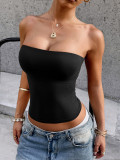 Solid Color Wrap Chest Tank Tops GZYU-K262Y0010