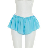 Solid Color Sexy Backless Tops Two Piece Shorts Set GSZM-Y26ST078