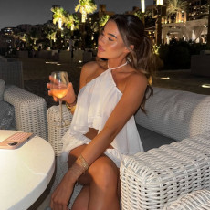 Solid Color Sexy Backless Tops Two Piece Shorts Set GSZM-Y26ST078