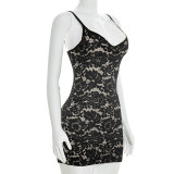 Lace Sling Bodycon Dress GSZM-D26DS062