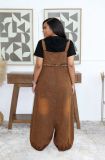 Plus Size Casual Loose Fit Lantern Denim Overalls GYLN-0621