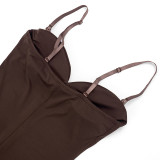 Sling Solid Color Tight Jumpsuit GDSF-Q26JP012