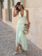 V Neck Sleeveless Backless Maxi Dress GZEY-D26230051