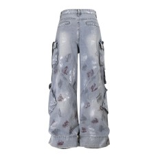 Fashion Loose Patchwork Straight Jeans GQLF-9898
