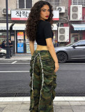 High Waisted Pleated Frayed-edge Straight Jeans GAKF-51101