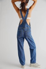 Casual Loose Fitting Denim Overalls GQLF-3256
