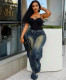 Fashion Washed Wide Leg Jeans GAKF-60210