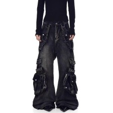 Fashion Multi Pockets Straight Jeans GQLF-910