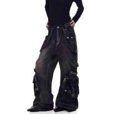 Fashion Multi Pockets Straight Jeans GQLF-910