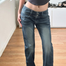 Vintage Low-Rise Button Jeans GQLF-6666