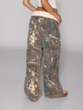 Fashion Patchwork Loose Straight Jeans GQLF-8564