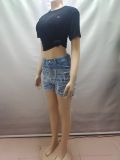 Fashion High Waist Denim Shorts GAKF-60113