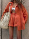 Retro Long Sleeve Shirt And Shorts Set GZEY-K26190109