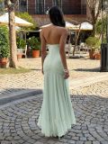 V Neck Sleeveless Backless Maxi Dress GZEY-D26230051