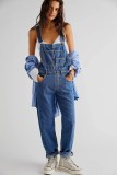 Casual Loose Fitting Denim Overalls GQLF-3256