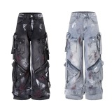 Fashion Loose Patchwork Straight Jeans GQLF-9898