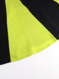 Plus Size Long Sleeve Color Block Long Dress GKEN-ADR051014