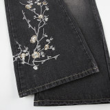 Retro Embroidery Flare Jeans GQLF-26899