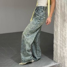Snake Print Straight Jeans GQLF-1627