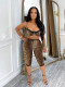 Leopard Print Sexy Bra+Seventh Pants 2 Piece Set BMF-842