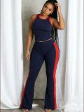 Sport Sleeveless Tank Tops Two Piece Pants Set HNIF-MC017