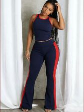 Sport Sleeveless Tank Tops Two Piece Pants Set HNIF-MC017