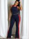 Sport Sleeveless Tank Tops Two Piece Pants Set HNIF-MC017