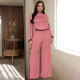 Solid Color Sleeveless Loose Two Piece Pant Set SHD-9587