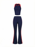Sport Sleeveless Tank Tops Two Piece Pants Set HNIF-MC017