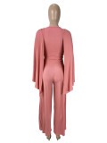 Solid Color Sleeveless Loose Two Piece Pant Set SHD-9587