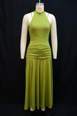 Solid Color Sleeveless Pleated Maxi Dress DGANY-LB2068