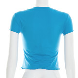 V Neck Short Sleeve T Shirt GSBW-J26TP062
