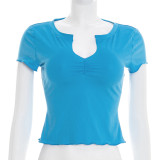 V Neck Short Sleeve T Shirt GSBW-J26TP062