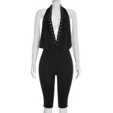 Deep V Neck Backless Seventh Jumpsuit GDSF-J26JP015