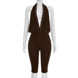 Deep V Neck Backless Seventh Jumpsuit GDSF-J26JP015