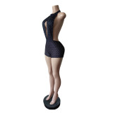 Sexy Backless Print Sleeveless Romper MEM-88685