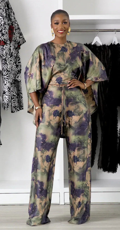 Bat T Shirt Print Two-Piece Pants Set GJMF-97830