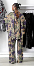 Bat T Shirt Print Two-Piece Pants Set GJMF-97830