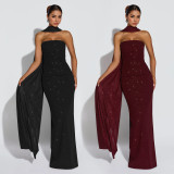 Sexy Sequin Wrap Chest Split Maxi Dress BY-7635