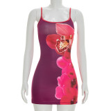 Print Sling Mini Dress GSZM-D26DS067