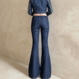 SolIid Color Fashion Flare Jeans GQLF-4444