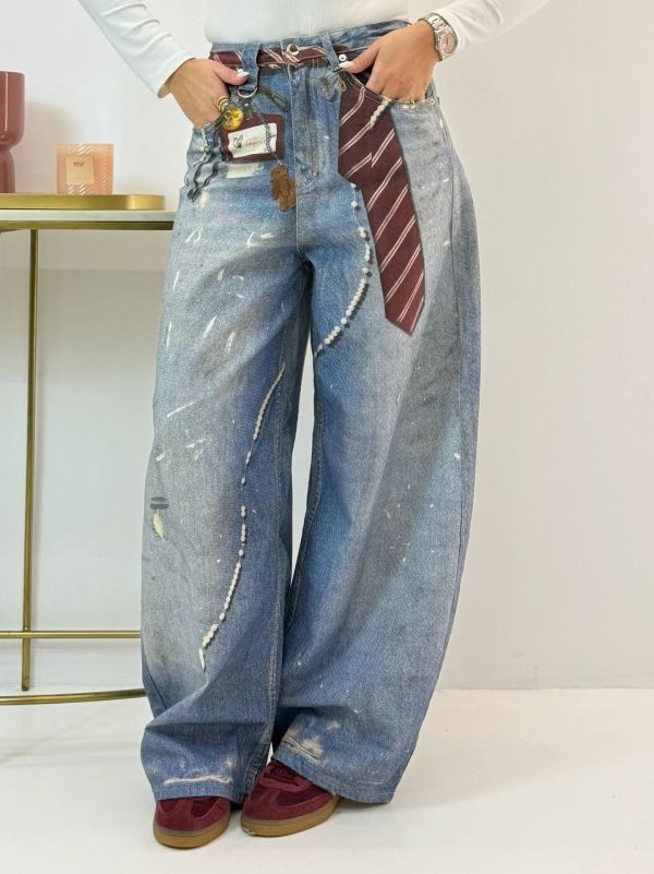 Plus Size Fashion Washed Straight Jeans GYLN-3648