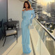 One Shoulder Long Sleeve Maxi Dress DLSF-K6D00826A