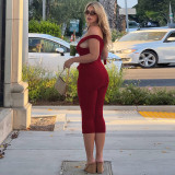 Single Shoulder Print Seventh Jumpsuit LJSF-P6121156X