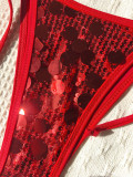 Sequin Print Sling Bikinis Two Piece Swimsuit CASF-6819