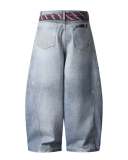 Plus Size Fashion Washed Straight Jeans GYLN-3648